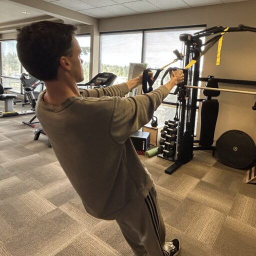 client doing TRX Rows
